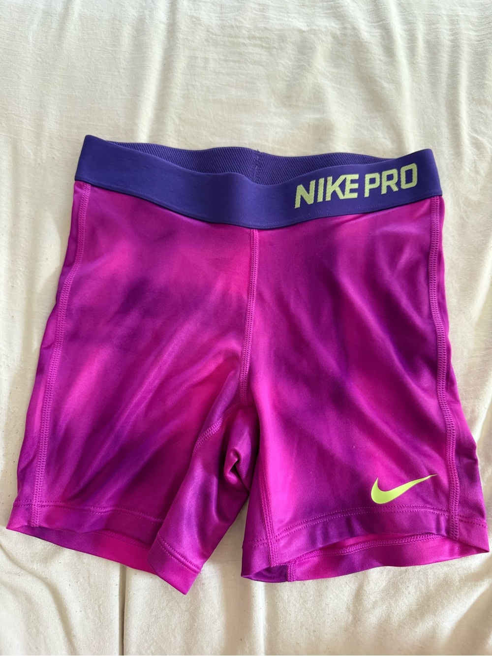 Nike Pro Compression Shorts Women’s Large Pink Purple Dri-FIT Workout
